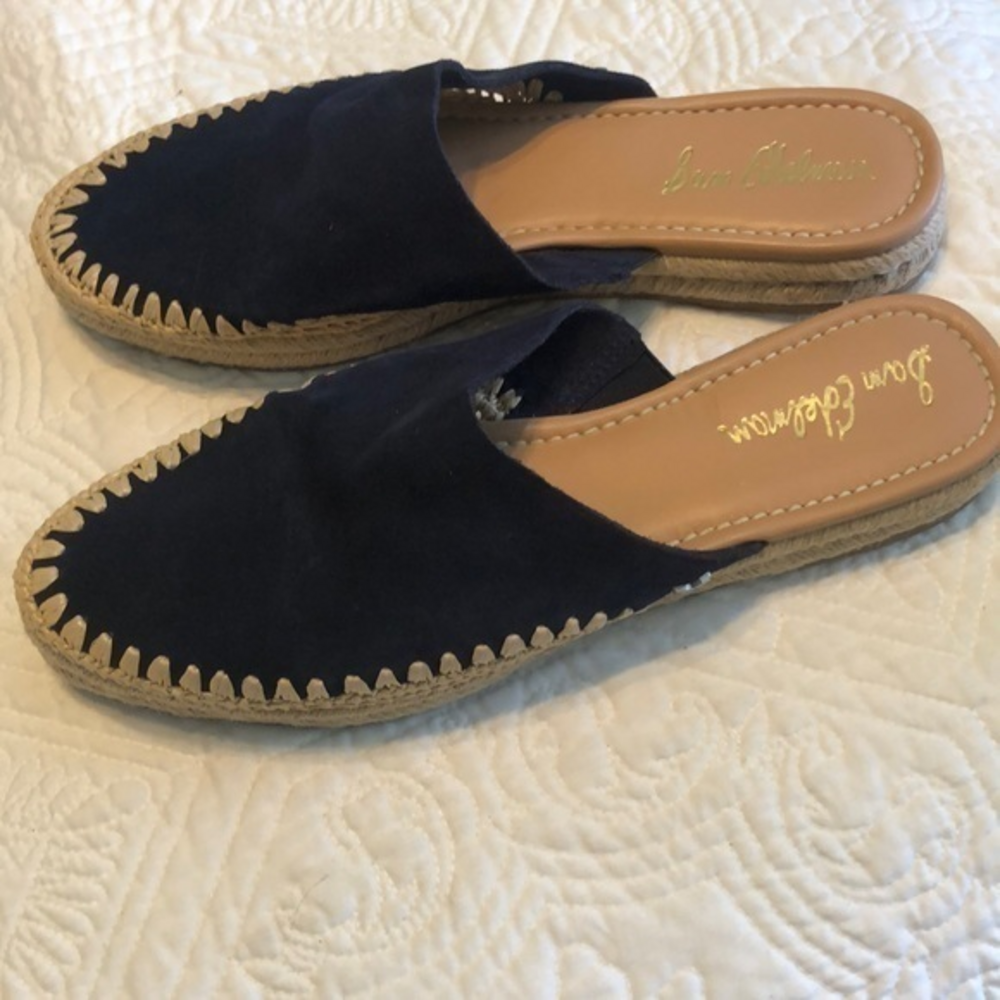 Sam Edelman navy blue suede espadrille shoes size 9‎